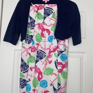 Lilly Pulitzer Women’s  Dress with Navy Bolero